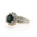 Yellow Gold Sapphire Diamond Halo Ring - 10k Oval 1.38ctw
