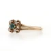 Yellow Gold Victorian Emerald Diamond Ring - 10k Round Cut Antique