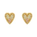 Landstrom's Black Hills Gold Grape Leaf Heart Stud Earrings - Yellow Gold 10k