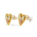 Landstrom's Black Hills Gold Grape Leaf Heart Stud Earrings - Yellow Gold 10k