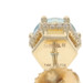 Michael M Aquamarine Diamond Stud Earrings Yellow Gold 14k Round 1.92ctw Pierced
