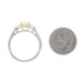 Platinum Fancy Light Yellow Diamond Engagement Ring - 950 18k Radiant 1.44ctw