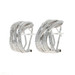 White Gold Diamond Crossover J-Hoop Earrings 14k Round Brilliant 2.00ctw Pierced