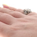 WhiteGold Diamond Lab-Created Sapphire Art Deco Ring 18k 950Platinum Euro .90ctw