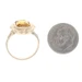 Yellow Gold Citrine Vintage Cocktail Solitaire Ring - 10k Emerald 2.90ct
