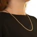Yellow Gold Curb Chain Unisex Necklace 23 1/2" - 14k