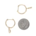 Yellow Gold Diamond Huggie Hoop Dangle Earrings - 14k Marquise .51ctw Pierced