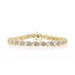 Yellow Gold Diamond Link Bracelet 7" - 10k Single Cut 1.00ctw