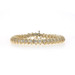 Yellow Gold Diamond Link Bracelet 7" - 14k Round Brilliant 3.50ctw