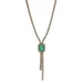 Yellow Gold Emerald Diamond Halo Bolo Necklace 16 1/2" - 14k 2.45ctw
