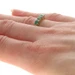 Yellow Gold Emerald Diamond Band - 10k Oval .26ctw Three-Stone Ring