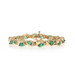 Yellow Gold Emerald Link Bracelet 6 1/2" - 14k Pear 4.50ctw