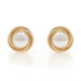 Yellow Gold Mabe Pearl Stud Earrings - 14k Pierced