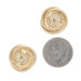 Yellow Gold Mabe Pearl Stud Earrings - 14k Pierced