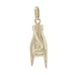 Yellow Gold Rock 'n' Roll Hand Pendant - 14k Rock On Sign Language