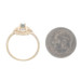 Yellow Gold Sapphire Diamond Ring - 10k Round .10ct