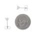 White Gold Diamond Stud Earrings - 14k Round Brilliant .42ctw Pierced