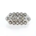 White Gold Diamond Vintage Cluster Cocktail Ring - 14k Single Cut .25ctw
