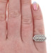 White Gold Diamond Vintage Cluster Cocktail Ring - 14k Single Cut .25ctw