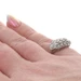 White Gold Diamond Vintage Cluster Cocktail Ring - 14k Single Cut .25ctw