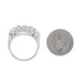 White Gold Diamond Vintage Cluster Cocktail Ring - 14k Single Cut .25ctw