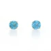Yellow Gold London Blue Topaz Stud Earrings - 14k Round .96ctw Pierced