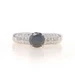 Platinum Black Diamond Engagement Ring - 950 Round 2.20ctw Treated