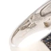 Sterling Fancy Blue Diamond Band - 925 Single .30ctw Contoured Pave Ring Treated