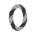 White Gold Black Diamond Oval Twist Pendant 10k Single Cut .32ctw Treated