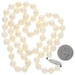 White Gold Cultured Pearl Knotted Strand Necklace 21 1/4" - 14k Beads