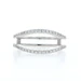 White Gold Diamond Enhancer Wedding Band - 14k Round .36ctw Wrap Jacket Ring