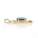 Yellow Gold Black Opal Doublet Solitaire Pendant - 14k Oval Cabochon .86ct