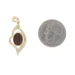 Yellow Gold Black Opal Doublet Solitaire Pendant - 14k Oval Cabochon .86ct