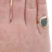 Yellow Gold Black Opal Triplet Cocktail Solitaire Bypass Ring - 14k Cabochon