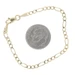 Yellow Gold Diamond Cut Figaro Chain Bracelet 5 1/2" - 14k