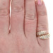 Yellow Gold Diamond Bypass Ring - 14k Round Brilliant & Baguette 1.26ctw