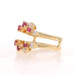 Yellow Gold Diamond Ruby Band - 14k Round .90ctw Wrap Jacket Wedding Ring