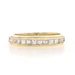 Yellow Gold Diamond Wedding Band - 14k Carre .79ctw Ring