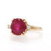 Yellow Gold Ruby Diamond Ring - 14k Oval 4.78ctw Treated