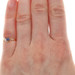 Yellow Gold Simulated Sapphire Diamond Ring - 14k Round .18ctw