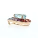 Yellow Gold Sky Blue Topaz Amethyst Halo Slide Pendant - 14k Pear 2.45ctw