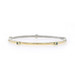 David Yurman Cable Blue Topaz Bangle Bracelet 7 3/4" Sterling 925 YellowGold 18k