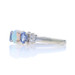 EFFY Australian Opal Tanzanite Diamond Ring - White Gold 14k Oval Cab .69ctw