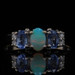 EFFY Australian Opal Tanzanite Diamond Ring - White Gold 14k Oval Cab .69ctw