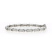 White Gold Diamond Link Bracelet 7" - 10k Baguette 1.00ctw