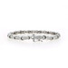 White Gold Diamond Link Bracelet 7" - 10k Baguette 1.00ctw