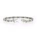 White Gold Diamond Link Bracelet 7" - 10k Baguette 1.00ctw