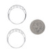 White Gold Set of 2 Diamond Wedding Bands - 14k Round .52ctw Twist Guard Rings