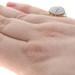 Yellow Gold Cubic Zirconia Men's Ring - 10k Round Brilliant 1.30ctw Scroll