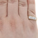 Yellow Gold Diamond Nugget Men's Ring - 10k Round Brilliant Three-Stone